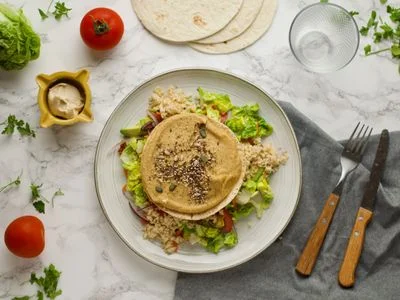 Recipe kit Baked chickpea hummus wrap